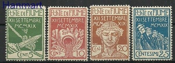 Znaczek Włochy 1920 Mi 1-4 Z podlepką *