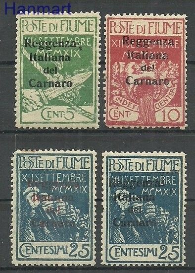 Znaczek Włochy 1920 Mi 2-3 Z podlepką *