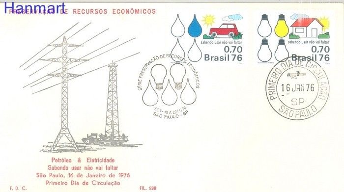Znaczek Brazylia 1976 Mi 1519-1520 Karta Max