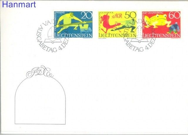 Znaczek Liechtenstein 1969 Mi 518-520 FDC
