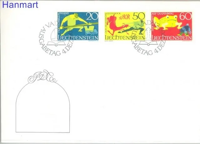 Znaczek Liechtenstein 1969 Mi 518-520 FDC