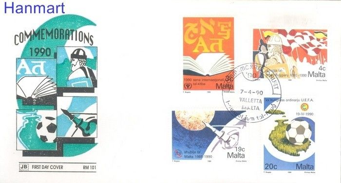 Znaczek Malta 1990 Mi 833-836 FDC