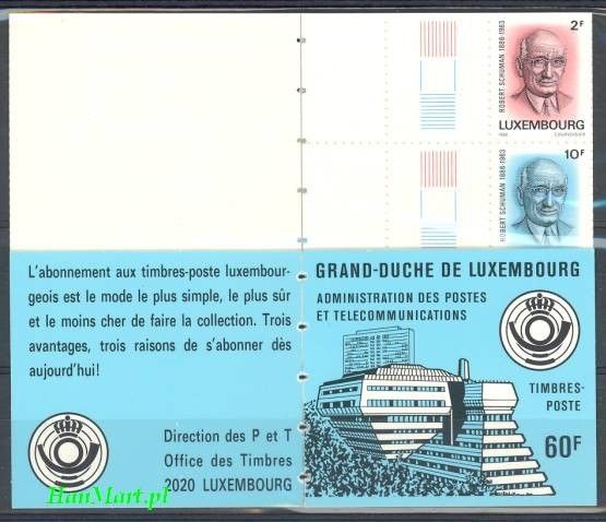 Znaczek Luksemburg 1986 Mi mh 1 Czyste **