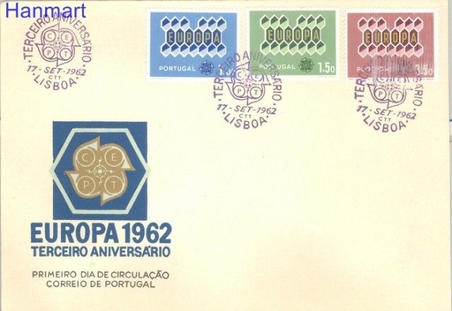 Znaczek Portugalia 1962 Mi 927-929 FDC