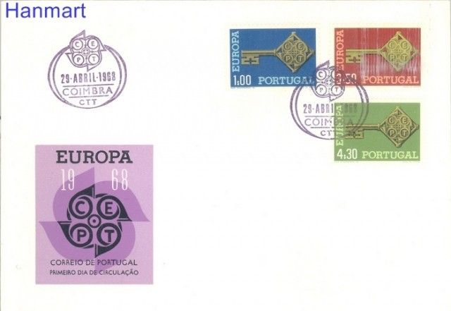 Znaczek Portugalia 1968 Mi 1051-1053 FDC