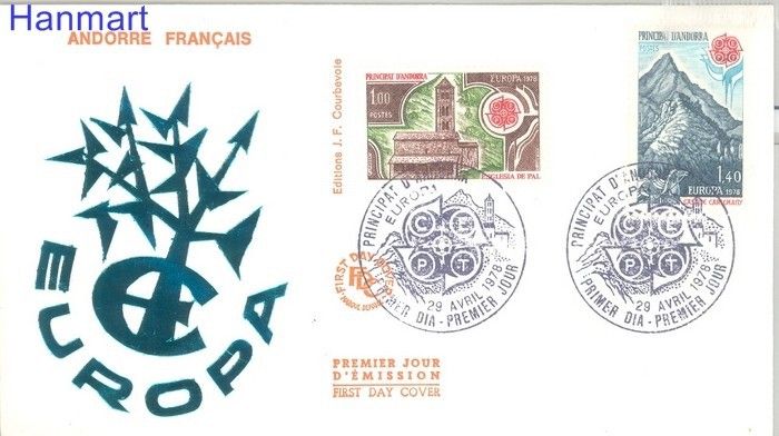 Znaczek Andora Francuska 1978 Mi 290-291 FDC