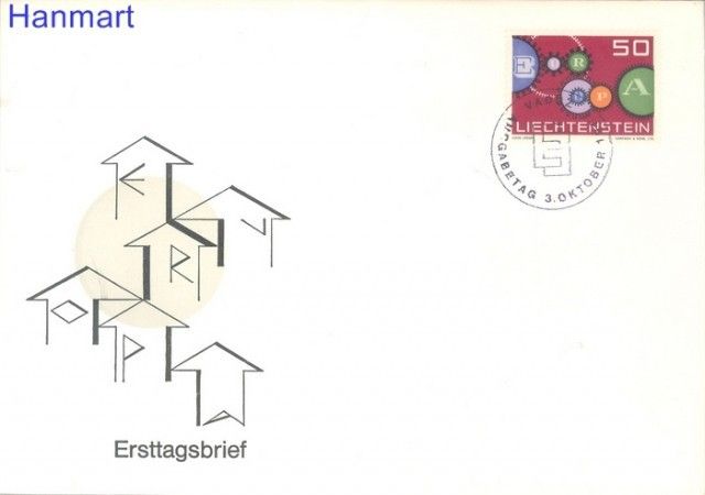 Znaczek Liechtenstein 1961 Mi 414 FDC