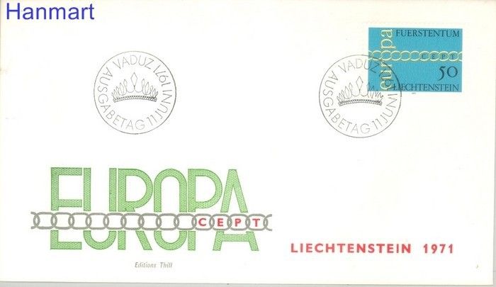 Znaczek Liechtenstein 1971 Mi 545 FDC