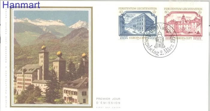 Znaczek Liechtenstein 1978 Mi 692-693 FDC