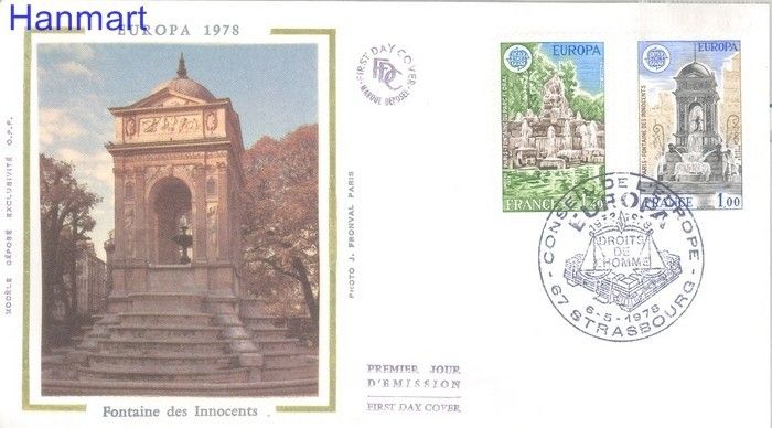 Znaczek Francja 1978 Mi 2098-2099 FDC