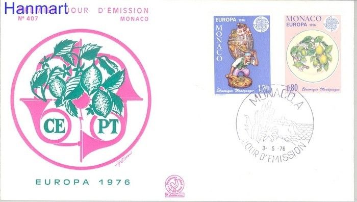 Znaczek Monako 1976 FDC