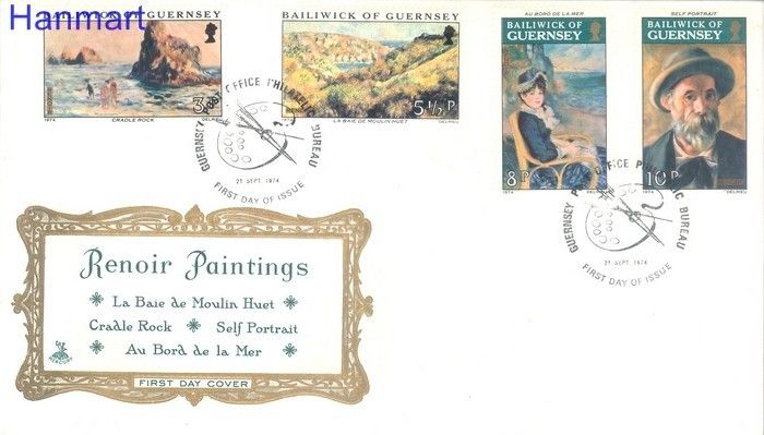 Znaczek Guernsey 1974 Mi 110-113 FDC