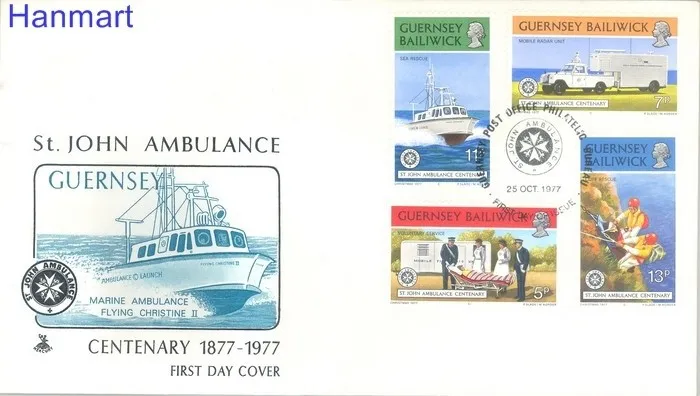 Znaczek Guernsey 1977 Mi 153-156 FDC