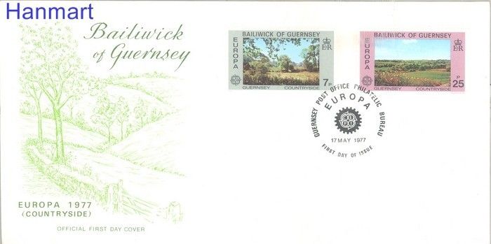 Znaczek Guernsey 1977 Mi 147-148 FDC