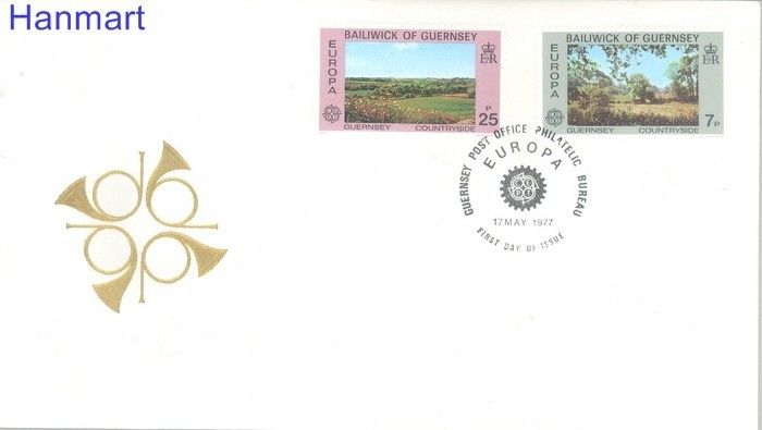 Znaczek Guernsey 1977 Mi 147-148 FDC