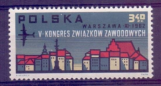 Znaczek Polska 1962 Mi 1363 Fi 1215 Czyste **