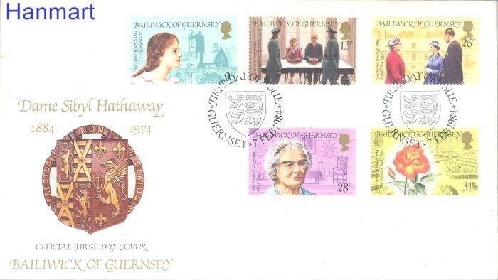Znaczek Guernsey 1984 Mi 279-283 FDC