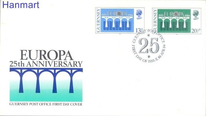 Znaczek Guernsey 1984 Mi 286-287 FDC