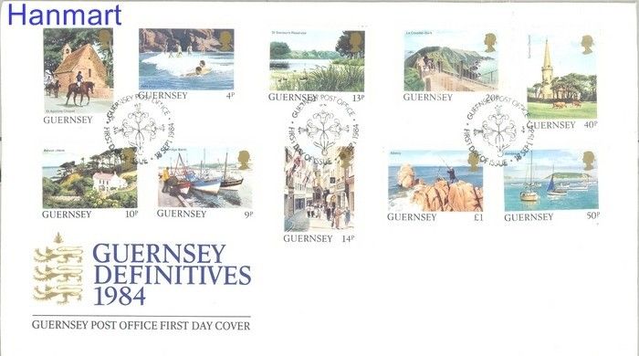 Znaczek Guernsey 1984 Mi 288-297 FDC