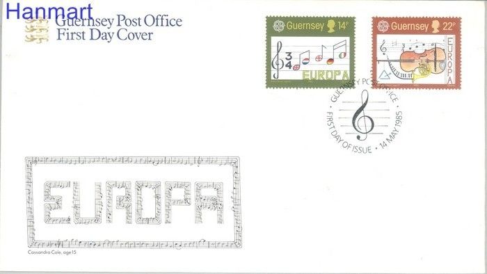 Znaczek Guernsey 1985 Mi 322-323 FDC