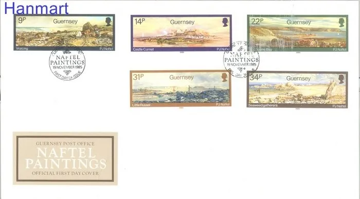 Znaczek Guernsey 1985 Mi 335-339 FDC