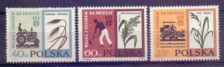 Polska 1963 Mi 1371-1373 Fi 1223-1225 Czyste **