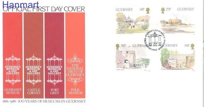 Znaczek Guernsey 1986 Mi 369-372 FDC