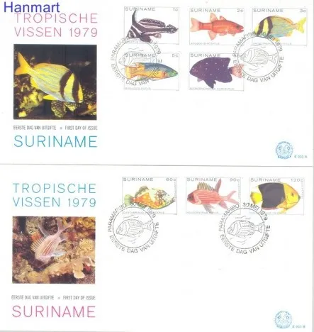 Znaczek Surinam 1979 Mi 869-876 FDC