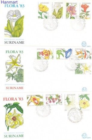 Znaczek Surinam 1983 Mi 1005-1016 FDC
