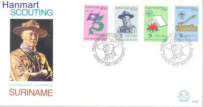 Znaczek Surinam 1983 Mi 1017-1020 FDC