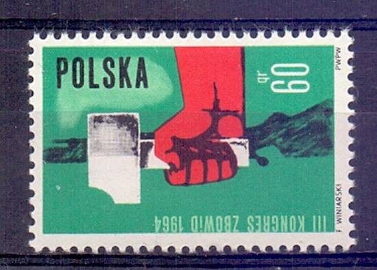 Znaczek Polska 1964 Mi 1528 Fi 1380 Czyste **