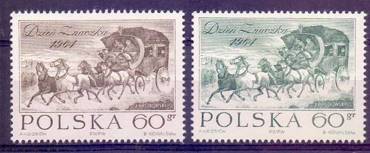 Znaczek Polska 1964 Mi 1530-1531 Fi 1382a,b Czyste **