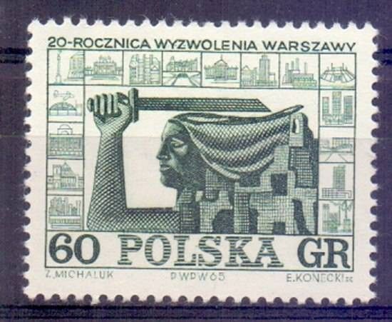 Znaczek Polska 1965 Mi 1561 Fi 1412 Czyste **