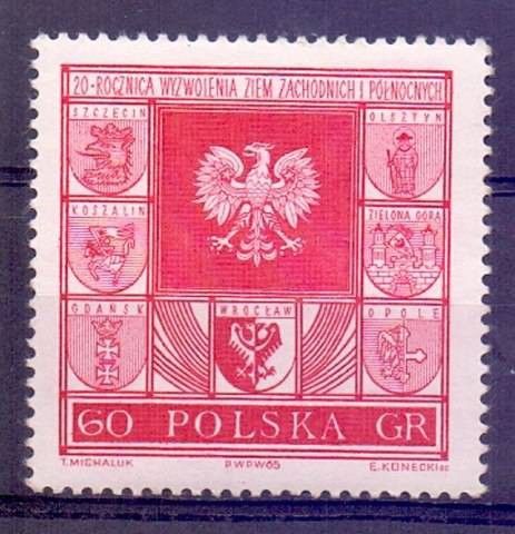 Znaczek Polska 1965 Mi 1583 Fi 1434 Czyste **