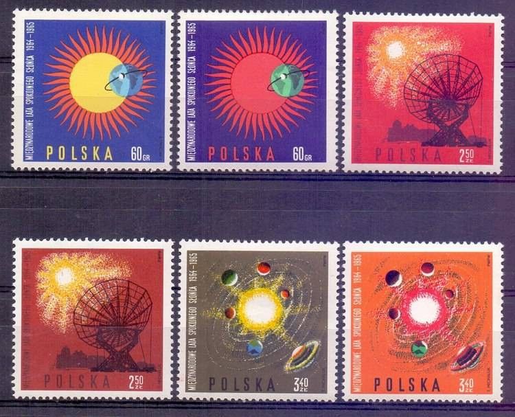Znaczek Polska 1965 Mi 1606-1611 Fi 1457-1462 Czyste **