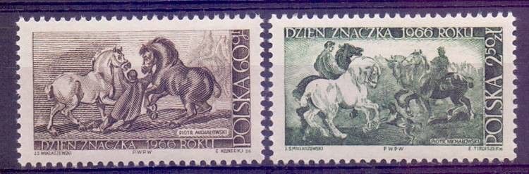 Znaczek Polska 1966 Mi 1715-1716 Fi 1567-1568 Czyste **