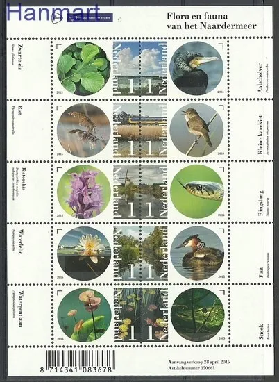 Znaczek Holandia 2015 Mi ark 3342-3351 Czyste **