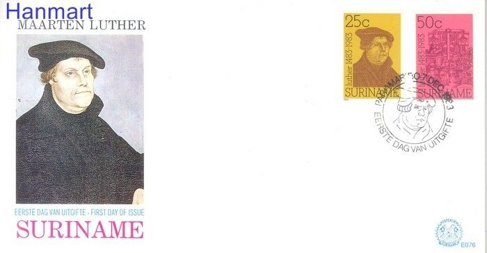 Znaczek Surinam 1983 Mi 1063-1064 FDC