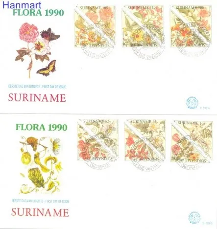 Znaczek Surinam 1990 Mi 1335-1346 FDC