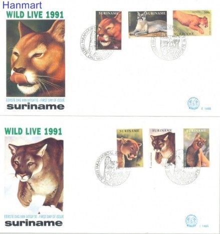 Znaczek Surinam 1991 Mi 1371-1376 FDC