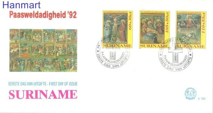 Znaczek Surinam 1992 Mi 1400-1402 FDC