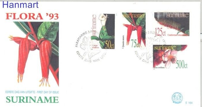 Znaczek Surinam 1993 Mi 1431-1434 FDC
