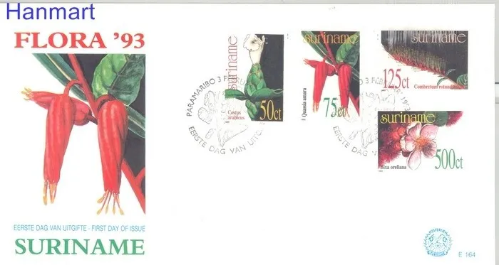 Znaczek Surinam 1993 Mi 1431-1434 FDC