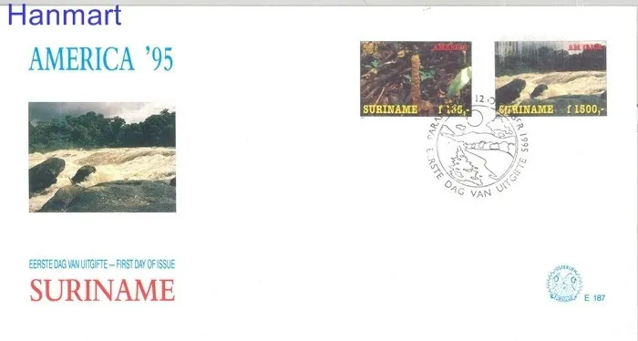 Znaczek Surinam 1995 Mi 1527-1528 FDC