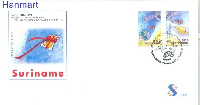 Znaczek Surinam 1999 Mi 1709-1710 FDC