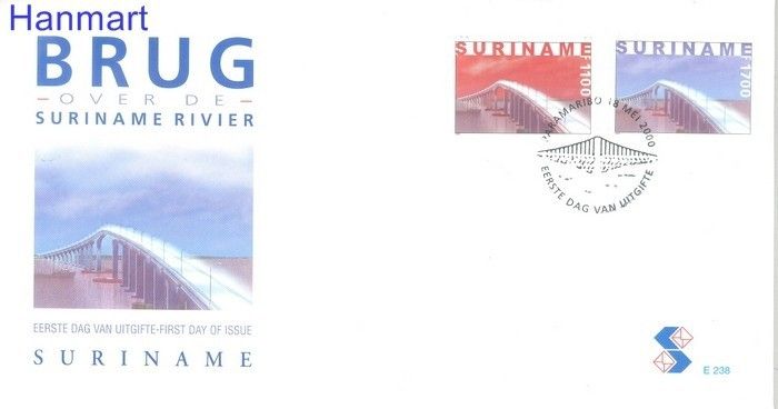 Znaczek Surinam 2000 Mi 1737-1738 FDC