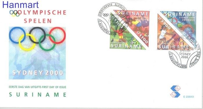 Znaczek Surinam 2000 Mi 1741-1744 FDC
