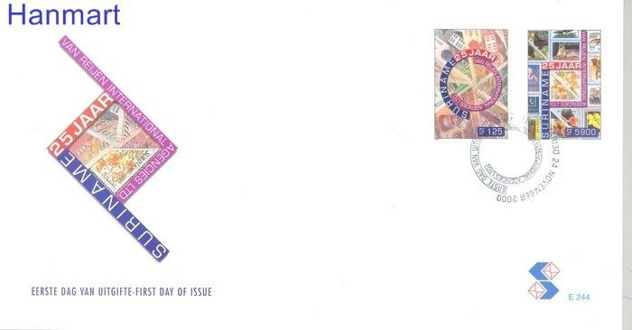 Znaczek Surinam 2000 Mi 1753-1754 FDC