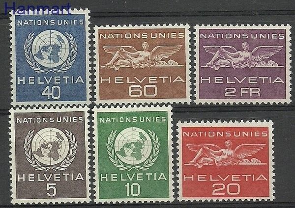 Znaczek Szwajcaria 1955 Mi uno 22-27 Czyste **