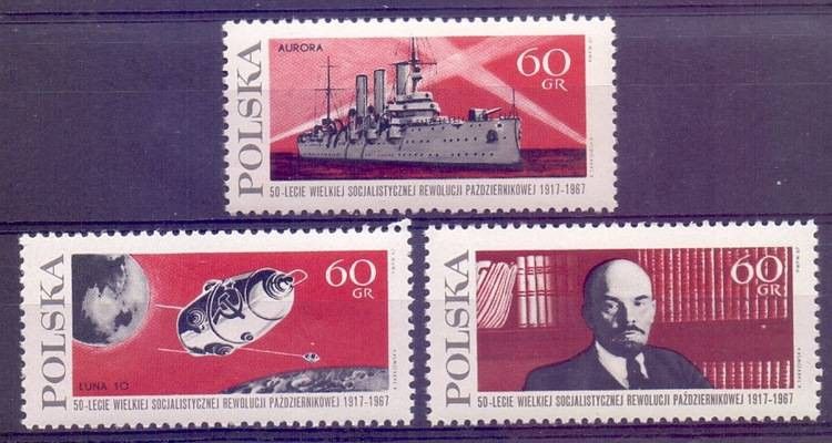 Znaczek Polska 1967 Mi 1793-1795 Fi 1644-1646 Czyste **